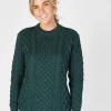 Unisex Heavyweight Aran Sweater - Evergreen