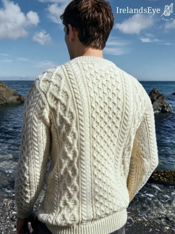 Unisex Heavyweight Aran Sweater Natural