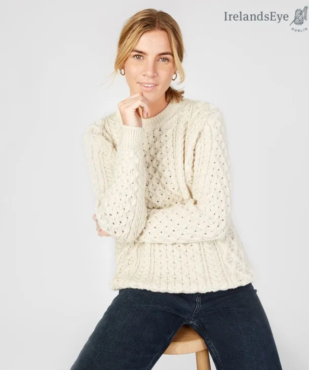 Unisex Heavyweight Aran Sweater - Natural