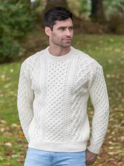 Unisex Heavyweight Aran Sweater Natural