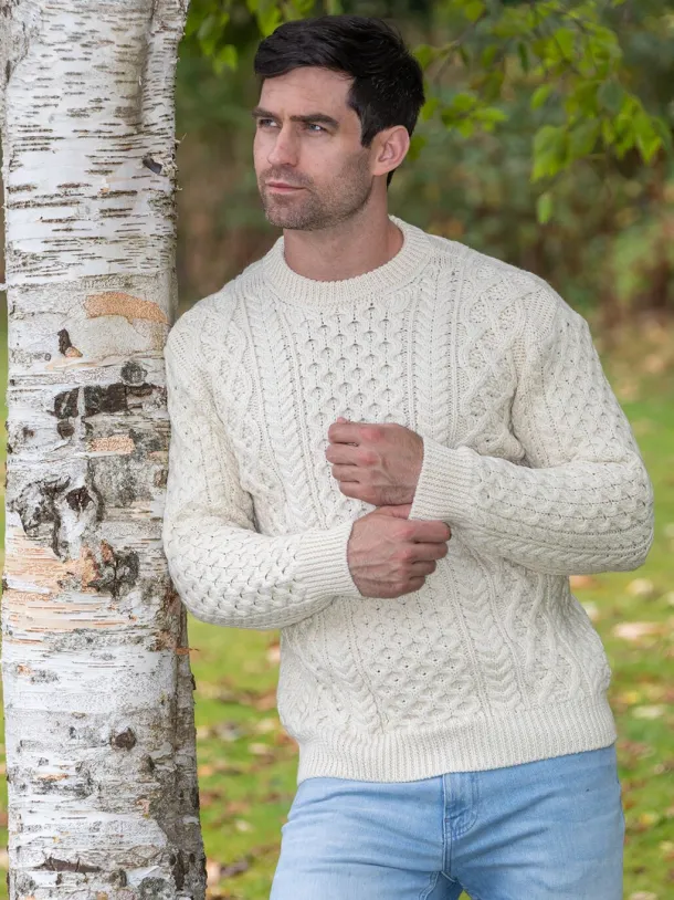 Unisex Heavyweight Aran Sweater Natural