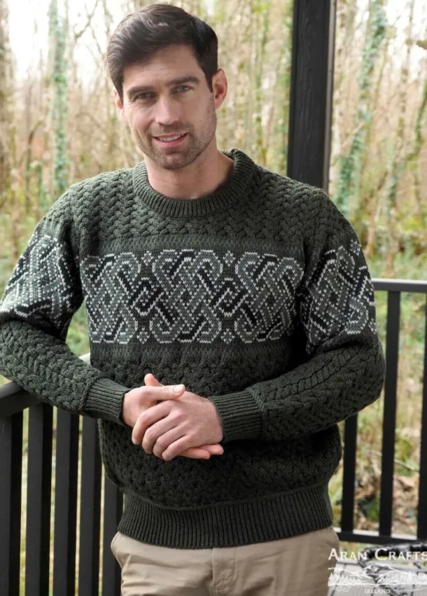 Unisex Jacquard Army 100% Merino Wool