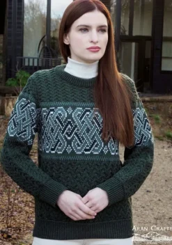 Unisex Jacquard Army 100% Merino Wool