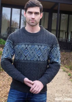 Unisex Jacquard Sweater Charcoal