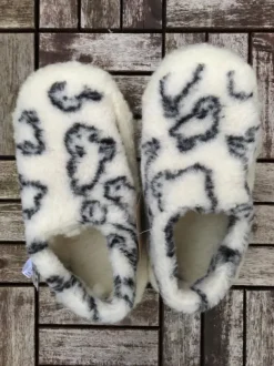 Unisex Merino Wool Slippers Sheep Design
