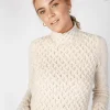 Wool and Cashmere Cosy Trellis Sweater - Chalk