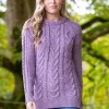 Wool and Cashmere Fitted Crew Lavender