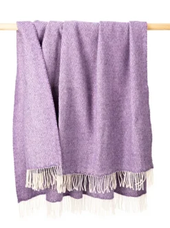 Wool and Cashmere Herringbone Throw Col.1440