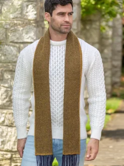 Wool and Cashmere Herringbone Scarf - 2444