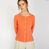 Wool and Cashmere Killiney Cardigan Coral