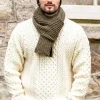 Wool and Cashmere Luxe ribbed scarf - forest green