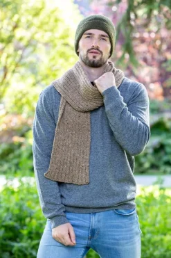 Wool and Cashmere Luxe Ribbed Scarf - Ground