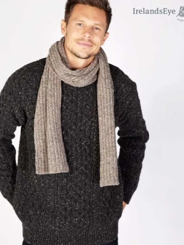 Wool and Cashmere Luxe Ribbed Scarf - Ground