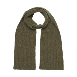 Wool and Cashmere Luxe ribbed scarf - forest green