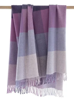 Wool and Cashmere Throw Lilac Col.1442
