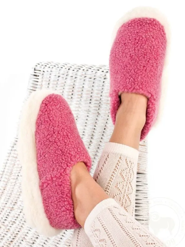 Wool Slippers Pink